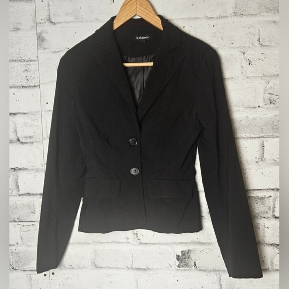 Le Chateau Slim Fit Short Black Blazer